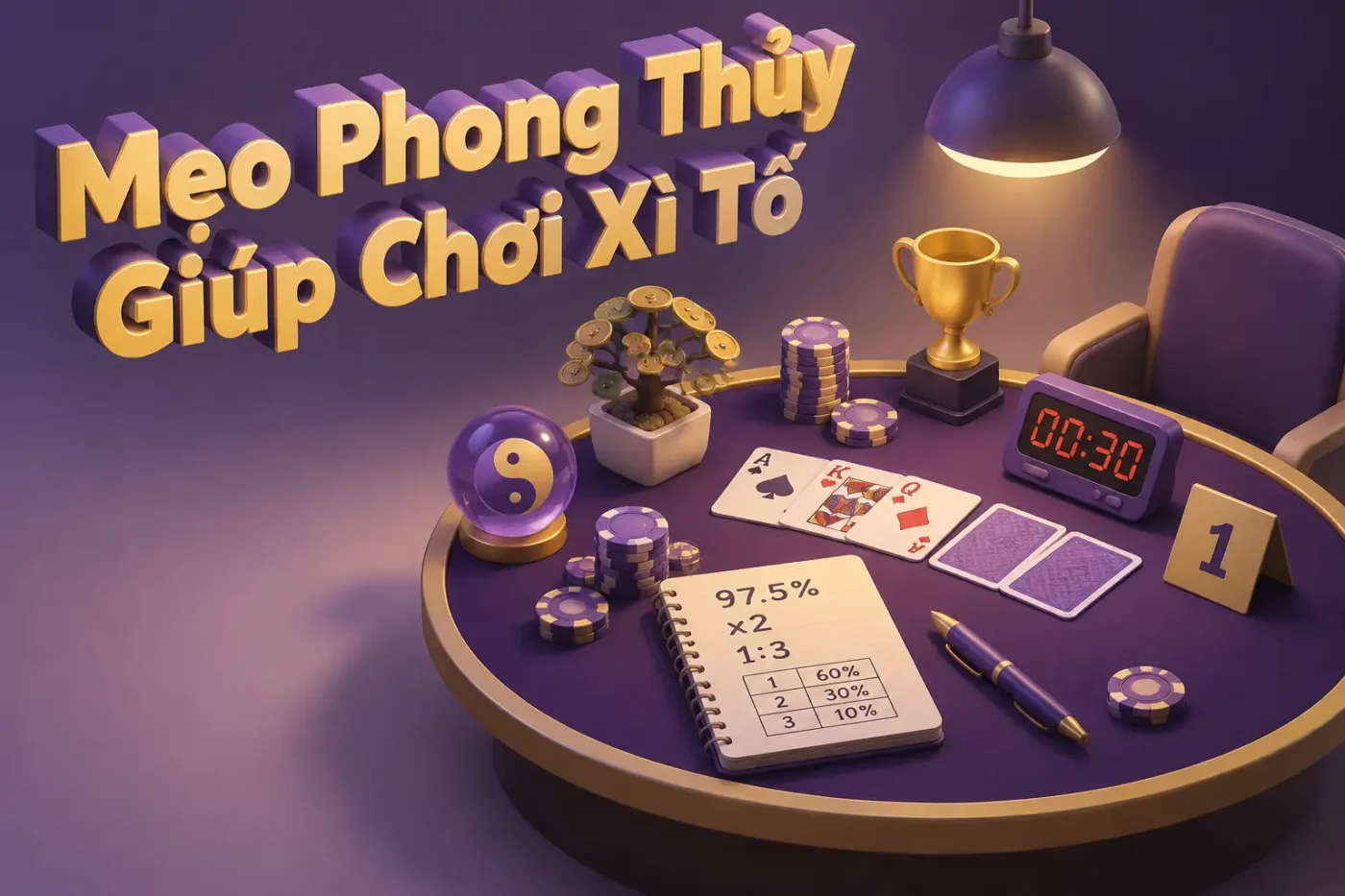 Mẹo phong thủy giúp chơi xì tố ít thua cho người mới
